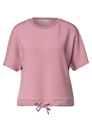 Street One - T-Shirt mit Rundhals im Silk-Look vintage blush - Gr. - 36
