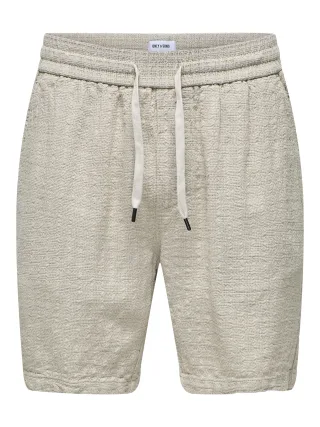 ONLY&SONS - ONSTEL LATHAM 0257 SHORTS NOOS Silver Lining - Gr. - M