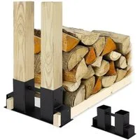 relaxdays Kaminholzkorb 6x Holzstapelhilfe