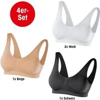 SLIMmaxx Bügelloser BH Super-BH 4er-Set 44/46 (XL) mehrfarbig