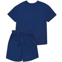 Henderson Schlafanzug Schlafanzug Shorty Kurzarm Rundhalsausschnitt Shorts Baumwolle Knox (2 tlg)
