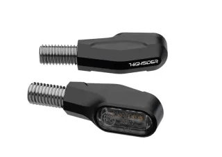 % Highsider VENTURA-X LED Blinker getönt,vorne/hinten,Alu schwarz,universal,e-geprüft/eintragungsfrei