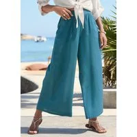 LASCANA Culotte mit Leinen-Anteil und weitem Bein Leinenhose, luftige Sommerhose in 7/8-Länge aus Leinenmix, Culotte