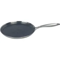 Cheffinger Crêpepfanne Pfannkuchen Pfanne Edelstahl Wabenstruktur Ø28cm Induktion Pfanne, Edelstahl