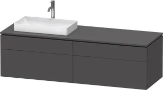 Duravit L-Cube Konsolenwaschtischunterbau wandhängend Graphit Matt 1620x550x482 mm - LC4871L49490000 LC4871L49490000