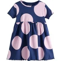 Next Jerseykleid Geripptes Kurzarmkleid (1-tlg)