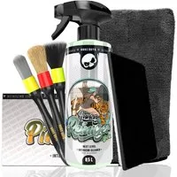 Nuke Guys Innenraum Reinigungsset Auto Nuke Guys Innenreiniger 500ml Auto-Reinigungsmittel (6-St. Cockpitreinigung - Autopflege - Car Detailing - Pad - Pinsel)