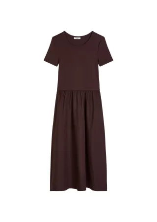 Marc OPolo DENIM - Jerseykleid flared Burnt Aubergine - Gr. - S