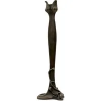 Aubaho Dekoobjekt Kerzenständer Bronzeskulptur im Antik-Stil Bronze Figur Statue 30cm