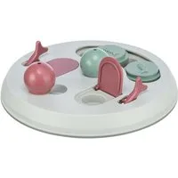 TRIXIE Tier-Intelligenzspielzeug Flip Board Katzenspiel - hellgrau/salbei/altrosa - ø 23 cm, Kunststoff