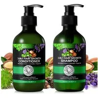 ALIVER Haarpflege-Set Shampoo Conditioner Haaröl mit Biotin Rizinus Lavendel Argan Öl