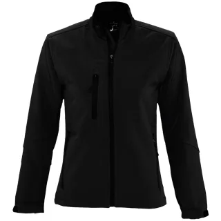 SOLS Womens/Ladies Roxy Soft Shell Jacket (atmungsaktiv, winddicht und wasserabweisend) (Schwarz)