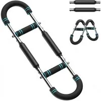 MERACH Handmuskeltrainer Armtrainer, Kraft-Twister U-Form, verstellbar 27-50kg professionell (Multifunktionales Krafttraining-Set für Ganzkörper Muskelaufbau, ergonomische Schaumstoffgriffe, für Arme Brust Schultern und Rücken), Abnehmbares Design fü