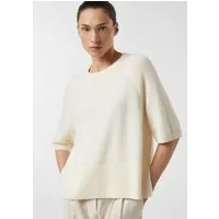comma Kurzarmpullover Strickpullover Feinstrickpullover mit Halbarm