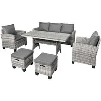BRAST Gartenlounge-Set Delight, bis zu 7 Personen, viele Farben, inkl. extra Dicke Kissen, TÜV geprüft,Outdoor Loungemöbel Sitzgruppe