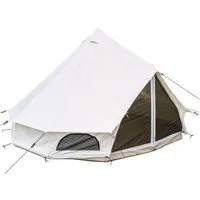 Skandika Tipi-Zelt Tipii 400 Canvas, wasserdichtes Baumwollzelt, Campingzelt, Personen: 8, 4000mm Wassersäule, 2,5m Stehhöhe, Insektenschutz, Glamping, Festival