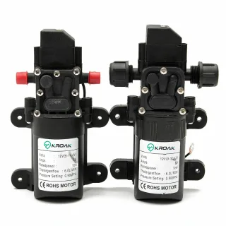 KROAK 130PSI 6L/Min Water High Pressure Diaphragm Pump Self-Priming Caravan Camping Boat DC 12V 72W FL-3308