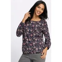Sieh an! Klassische Bluse Schlupfbluse Langarm