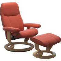 Stressless® Relaxsessel Consul (Set, Relaxsessel mit Hocker), mit Hocker, mit Classic Base, Größe S, Gestell Eiche