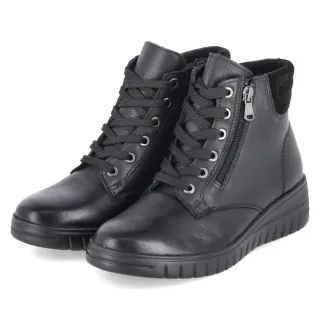 Beliana Schnürstiefeletten ISLA 06 - Gr. 37 - Schwarz - Glattleder