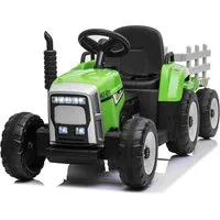 BoGi Elektro-Kindertraktor Elektro-Traktor mit Anhänger 12V – 2x35W Motor, RC, USB/Bluetooth