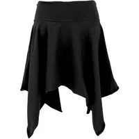 Guru-Shop Minirock Pixi Zipfelrock, Elfenrock/Top - schwarz alternative Bekleidung