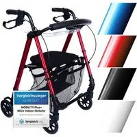 MOBILITY Plus+ Rollator IR10+ - Wohnungsrollator mit Tablett, Indoor Gehwagen - Leichgewicht, schmal und kompakt, klappbar, variabel