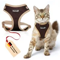 Beroni Geschirr Katzengeschirr für Katze Easy Walking 2.0 ausbruchsicher verstellbar, für große und kleine Katzen, Leine separat erhältlich, nicht über Kopf