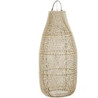 Casa Moro Deckenleuchte XL Pendelleuchte Rattan Natur – Hängelampe Ø 30 x H 72 cm, ohne Leuchtmittel, E27, Wohnzimmer, Schlafzimmer