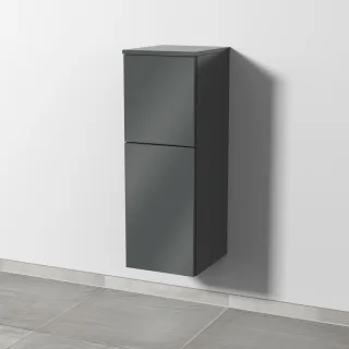 Sanipa 3way Mittelschrank mit 1 Tür und 1 Auszug, Anthrazit-Glanz, SF12479 SF12479