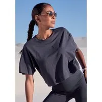 LASCANA Kurzarmshirt mit kastigem Schnitt und Lagen-Look
