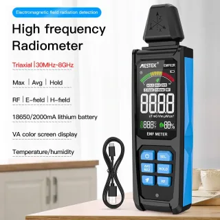 MESTEK EMF02R Electromagnetic Radiation Detector High Voltage Line Magnetic Field Radiation Instrument Intensity Interfe