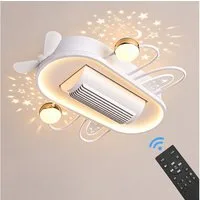 Euroton Deckenventilator Deckenventilator mit LED Beleuchtung mit Fernbedienung einstellbar, 20 cm Durchmesser, Lichtfarbe und Helligkeit einstellbar