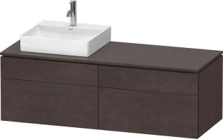 Duravit L-Cube Konsolenwaschtischunterbau wandhängend Eiche dunkel gebürstet Matt 1420x550x482 mm - LC4870L72720000
