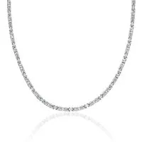 JEWLIX Königskette Rhodinierte 925er Silberkette Damen und Herren Breite 2,5 mm KK0025-RH