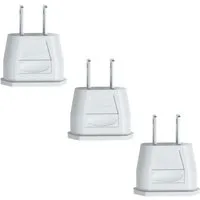 EAZY CASE 3x Travel Adapter USA Reiseadapter Stromstecker Stromadapter Typ A, 3er Set EU auf USA Adapter Strom Amerika 2pin Buchse Netzadapter Weiß