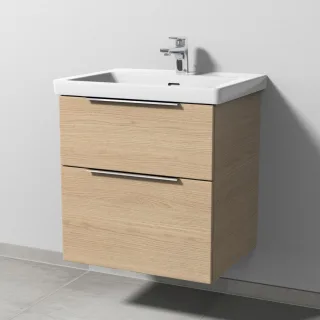Sanipa 3way Waschtischunterbau zu Villeroy & Boch Subway 3.0 Waschtisch mit 2 Auszügen, Eiche-Nordic UM84648