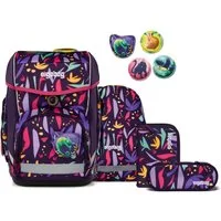 ergobag Schulranzen Cubo (5tlg., inkl. Sportbeutel, Federmäppchen, Schlampermäppchen und Kletties)