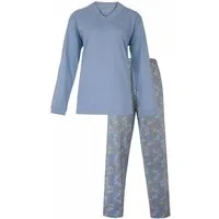Medaillon Schlafanzug Damen Jersey Pyjama langer Arm (2 tlg) Baumwolle