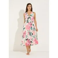 MORE&MORE Blusenkleid feminines, florales Midi-Schlupfkleid