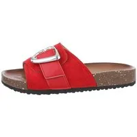 Ital-Design Damen Mules Freizeit Pantolette (85878285) Flach Pantoletten in Rot
