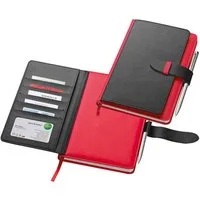 Macma Notizbuch Notizbuch mit Visitenkartenmappe / DIN A5 / aus PU / 256 Seiten / Farb