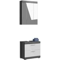 welltime Badmöbel-Set SIENA, 2 tlg., bestehend aus: Waschbeckenunterschrank, Spiegelschrank, (Set, 2-St., TOPSELLER), in verschiedenen Farben erhältlich, Badmöbel, Kombination, Badezimmer