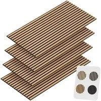 TONOR 3D Wandpaneel Akustikpaneele Holz, Wandpaneele Schallschutzplatten, Wandverkleidung, (4-tlg)