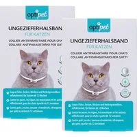 OptiPet Tier-Halsband Flohhalsband für Katzen Zeckenhalsband, Wirkt 4 Monate, wasserfest, reflektierend, Anti-Strangulationssystem
