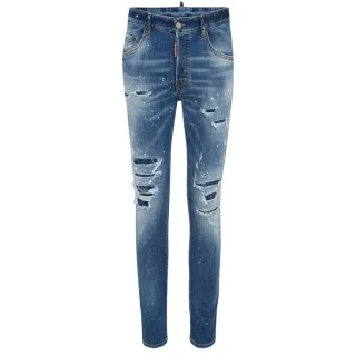 Dsquared2 Skater Jeans Mit Destroyed Paint Effect, Blau