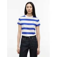 Tommy Jeans Kurzarmshirt TJW REG S FLAG JERSEY SS TEE EXT Baumwolle, regular fit, Kurzarm, Blockstreifen