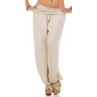CLEO STYLE Haremshose Damen Sommerhose CL 2403 Beige One Size (34-42)