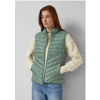 s.Oliver Outdoorjacke Outdoor-Weste Leichte Steppweste mit Stehkragen und Packfunktion