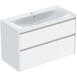 Geberit Renova Plan Set Möbelwaschtisch schmaler Rand, mit Unterschrank, zwei, 504041011 504041011